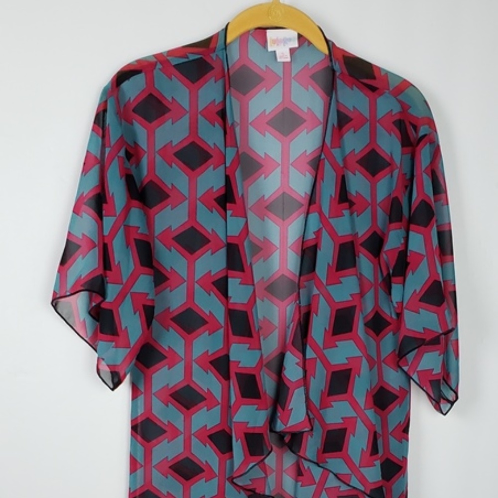 LulaRoe Womens Kimono with Fringe Size SM PWB61